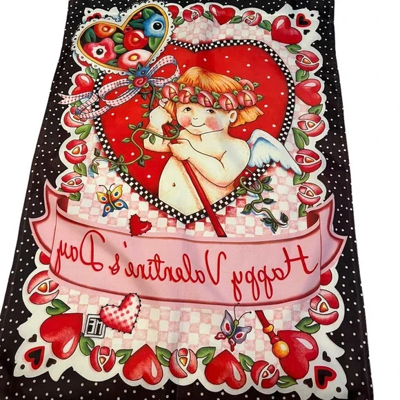 ME Mary Engelbreit Happy Valentines Day Flag - Picture 2 of 5